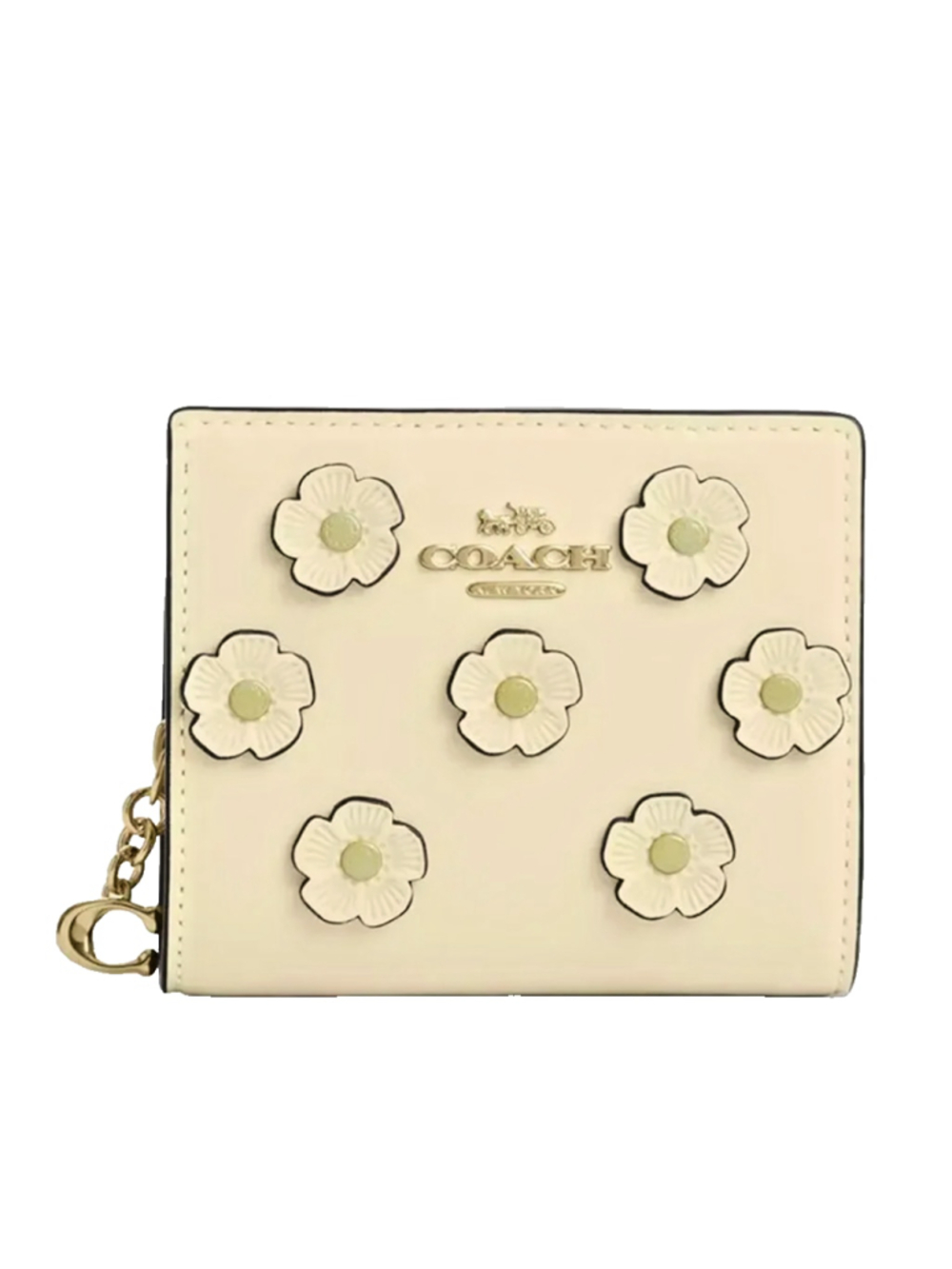 Coach Snap Wallet With Floral print Applique CAP16 new